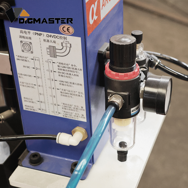 Digmaster Automatic Welding Robot Station 6 Axis PLC 2010mm Long Arm Reach High Speed 2.5m/s Dual Cameras for Industrial Smart