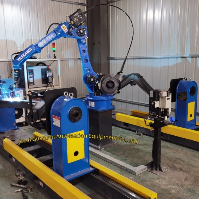 Professional Industrial Welding Robot Arm-Controlled Welding Positioner Workstation/Unit Realizes Automated Welding
