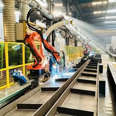 KUKA 6 Axis Robotic Arm Industrial H Beam Automatic Submerged Arc Welding Robot Rail Welding Station PLC Controlled Engine/Motor
