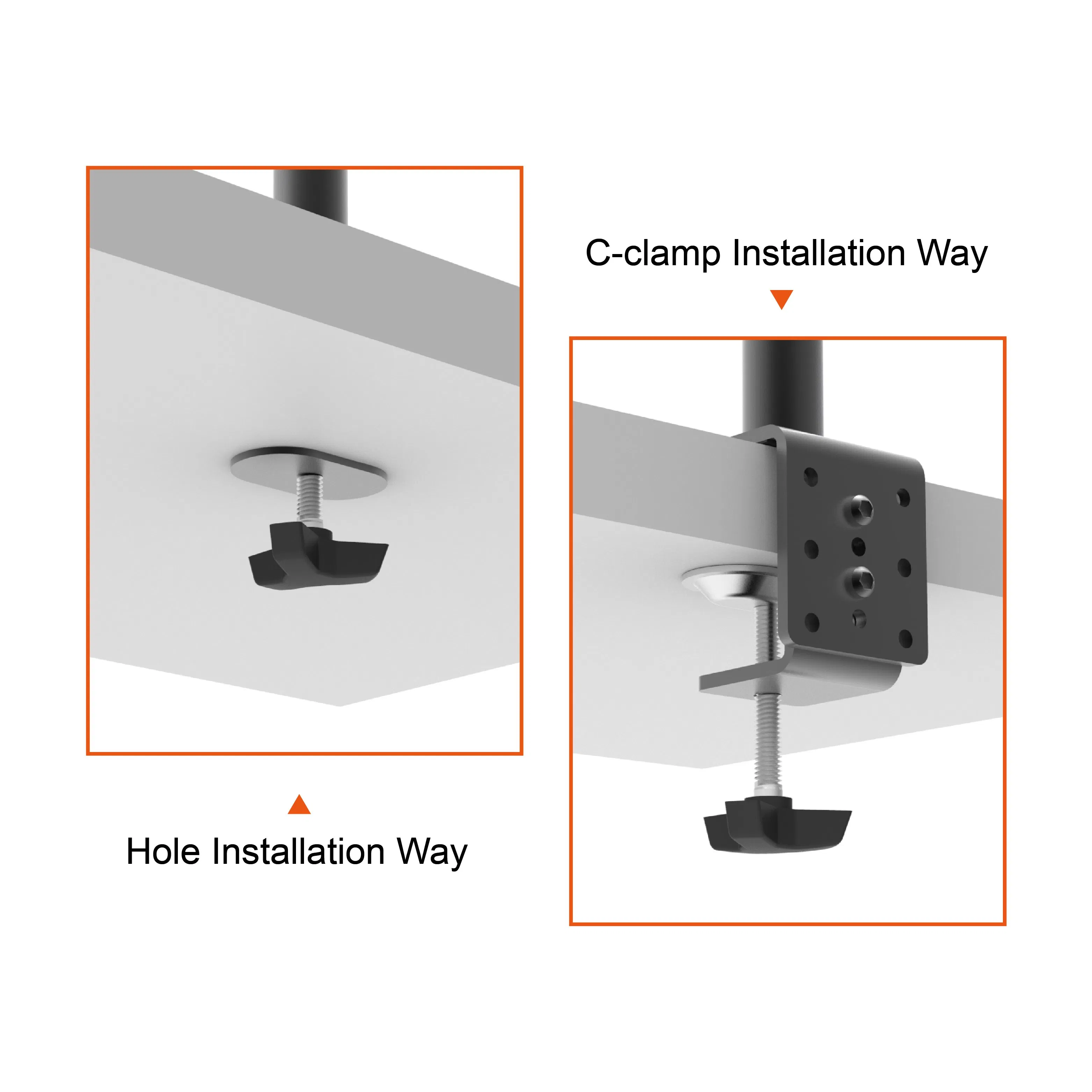 Gas Spring Mount Single Monitor Computer Stand Holder Adjustable Monitor Swivlng Arm