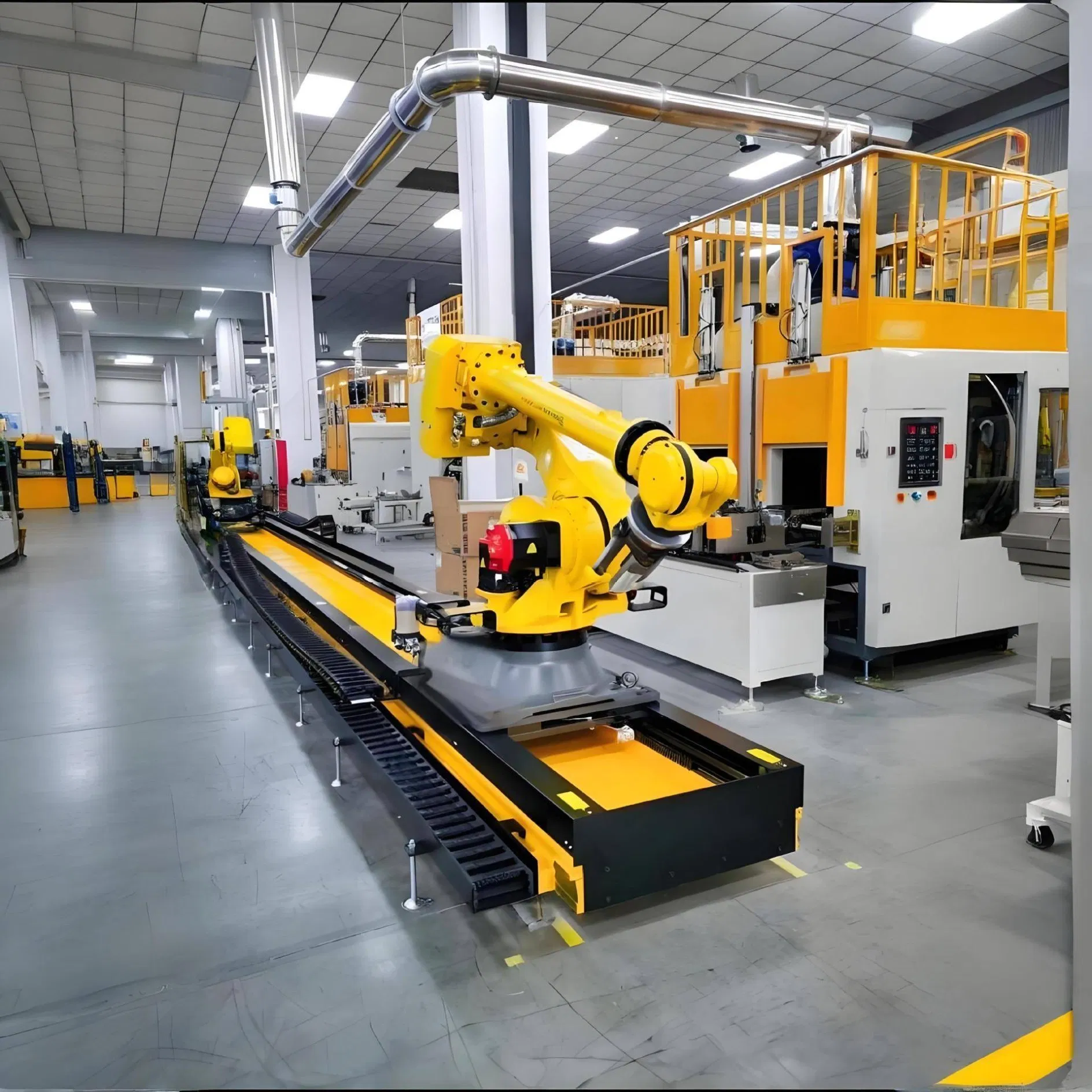 Heavy Duty 7th Axis Linear Rail System Long Travel Floor Track for Industrial Robot Automation