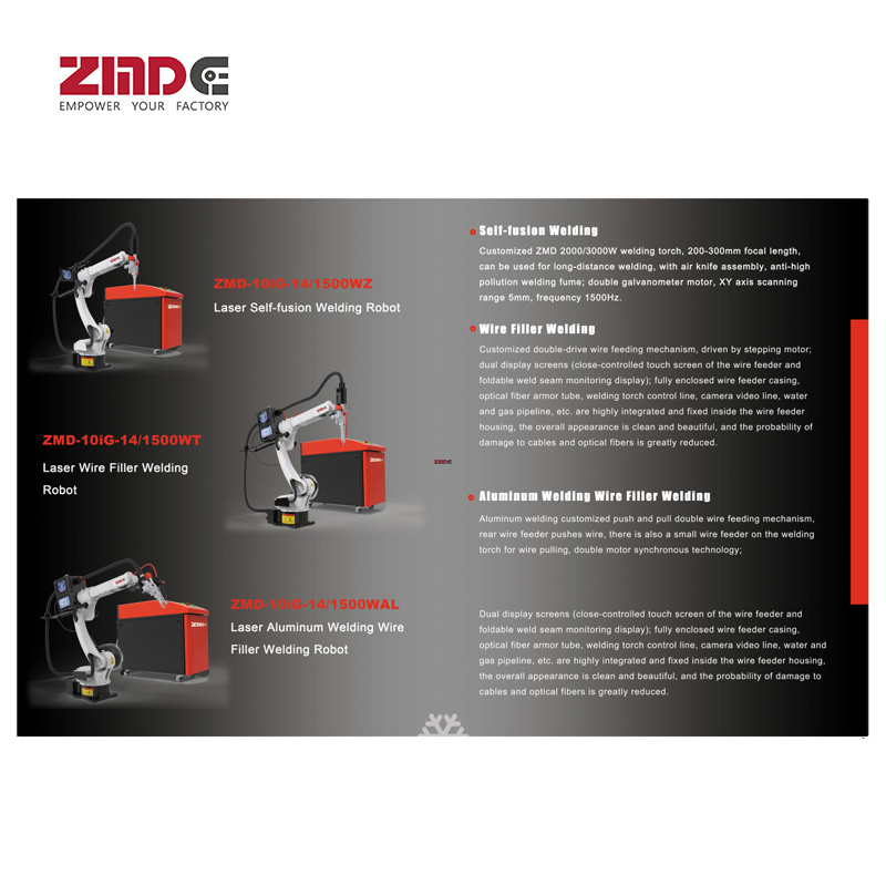 Zmde Trending Hot Selling 6 Axis Automatic Robotic Arm Welding Robot for Metal H Beam Steel Structure Automatic H Beam Processing Robotic Welding Robot Arm