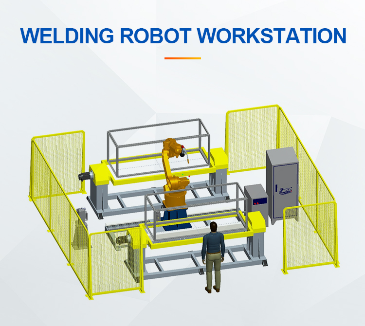 Hwashi 6 Axis Automatic Industrial Stainless Steel Electric Box TIG Welding Robot Arm Workstation Unit Possess Tracking Weld