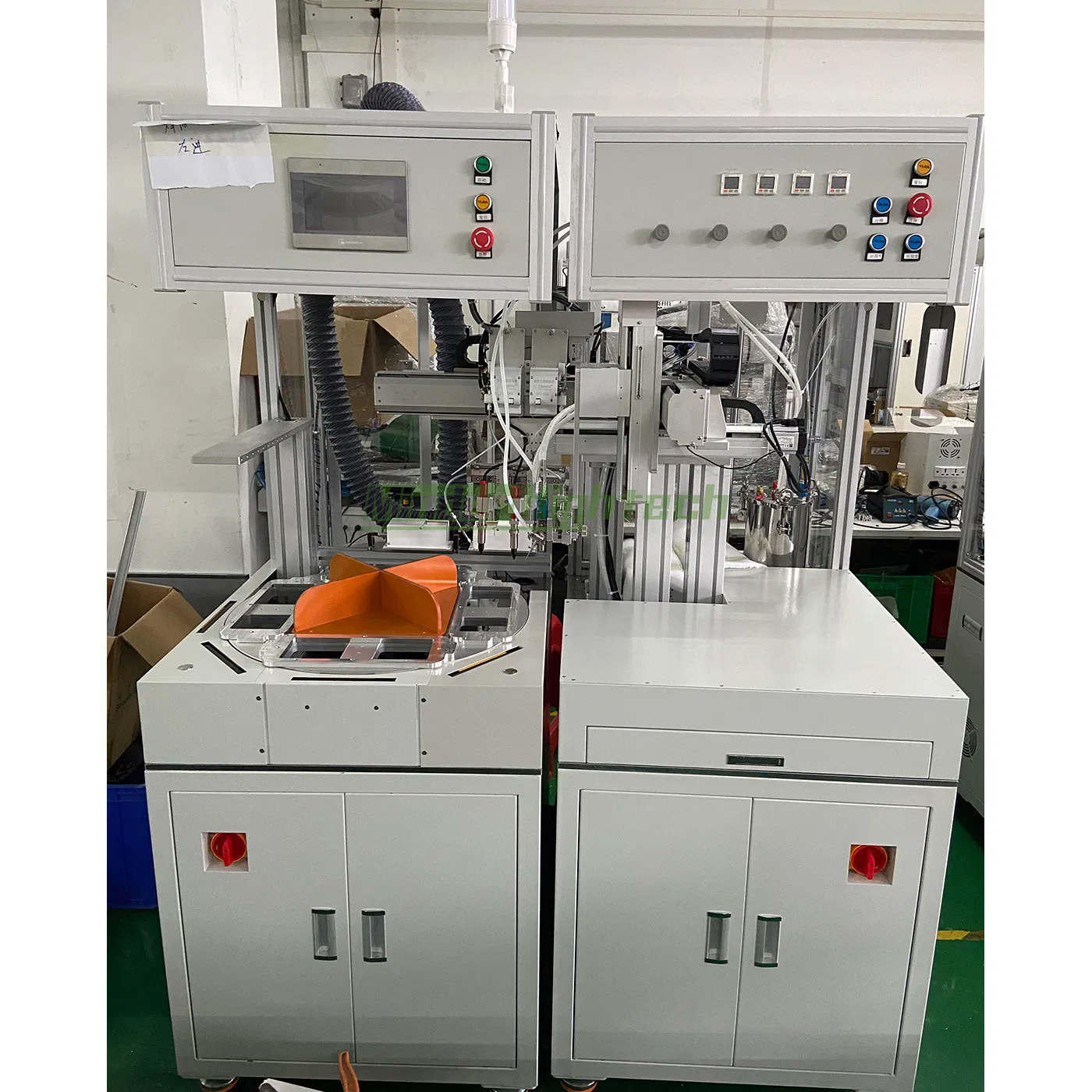 Automatic Soldering Machine Three-Axis Double Station PCB Circuit Board Tinning Robot