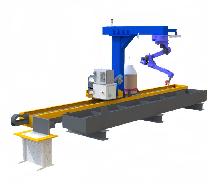 6 Axis Robotic Arm Industrial H Beam Automatic Submerged Welding Robot Rail Welding Station PLC Controlled Engine/Motor