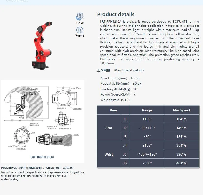 6-Axis Robotic Arm Application