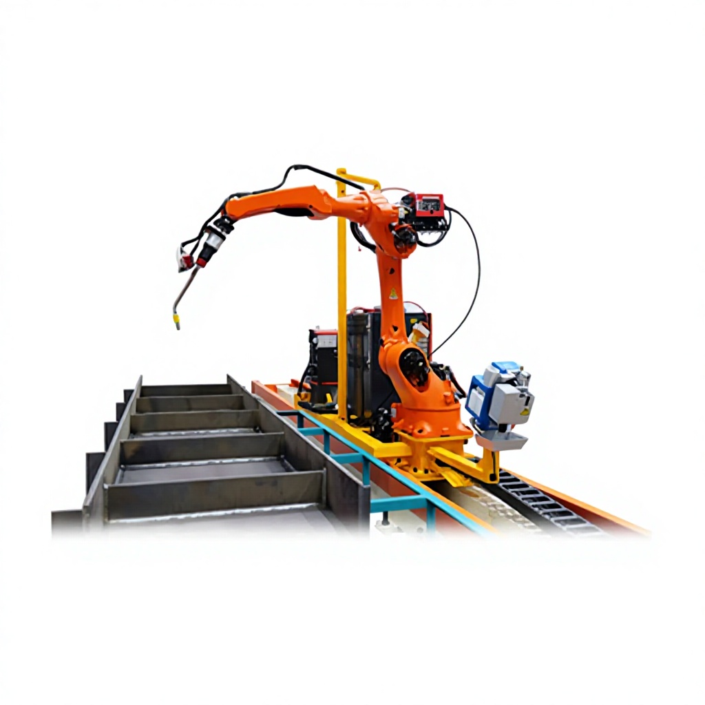 High Quality 6 Axis Robotic Arm Industrial H Beam Automatic Submerged Arc Welding Robot Rail Welding Station
