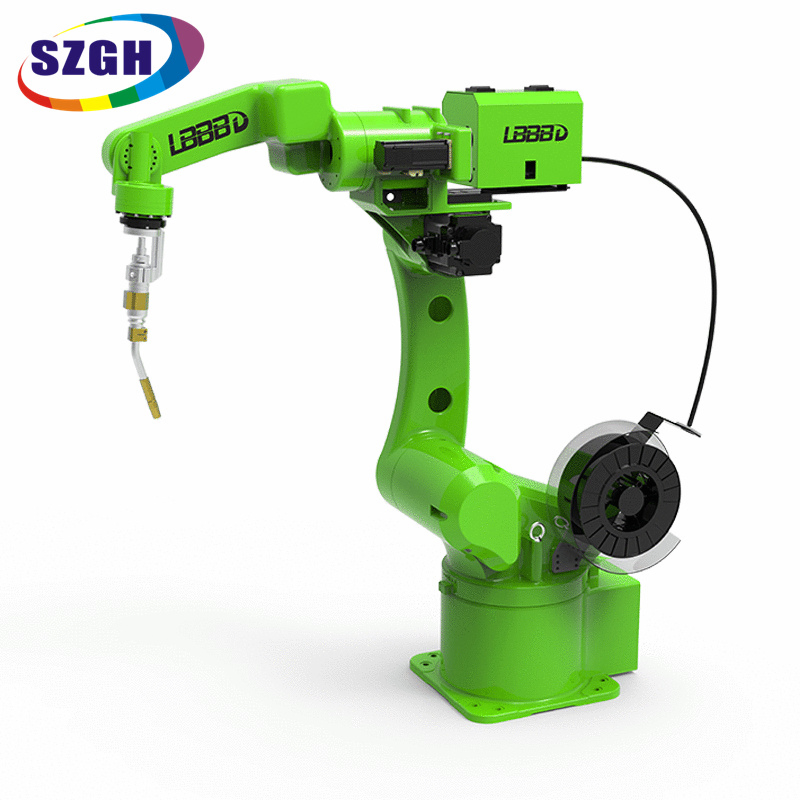 Double Station Welding Robot Workstation, Robotic Arm 6 Axis CO2 MIG Mag TIG Welding Robot
