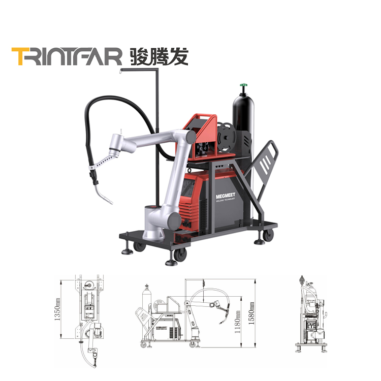 6-Axis Arm Arc Mig Mobile Welding Robot Workstation for Automated Welding of Pipe Steel Structures