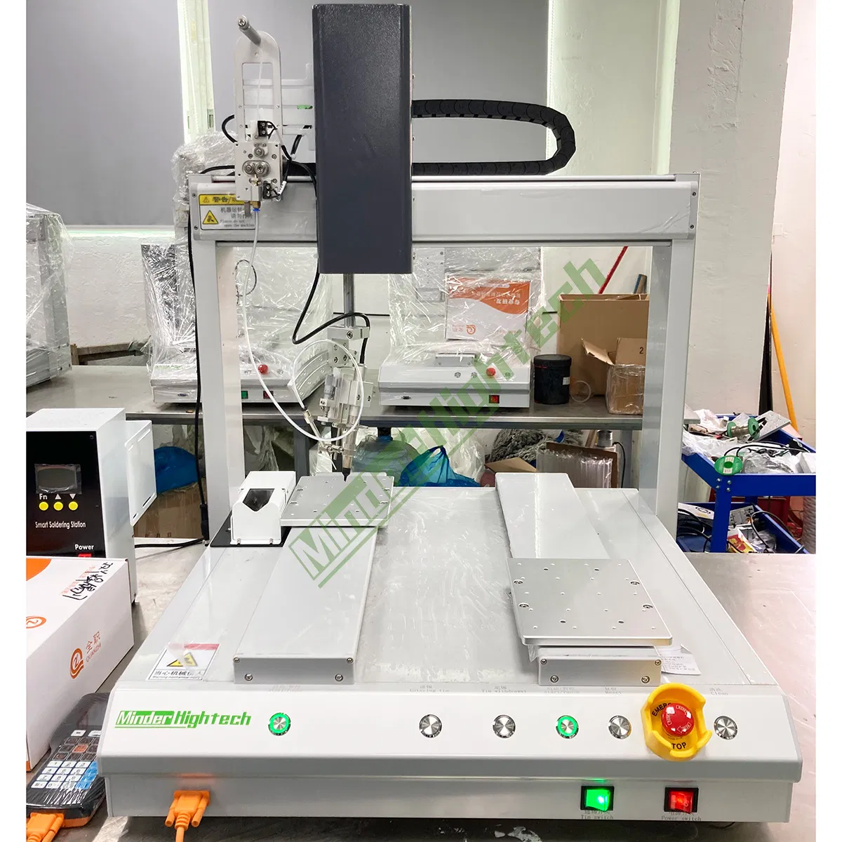 Automatic Soldering Machine Three-Axis Double Station PCB Circuit Board Tinning Robot