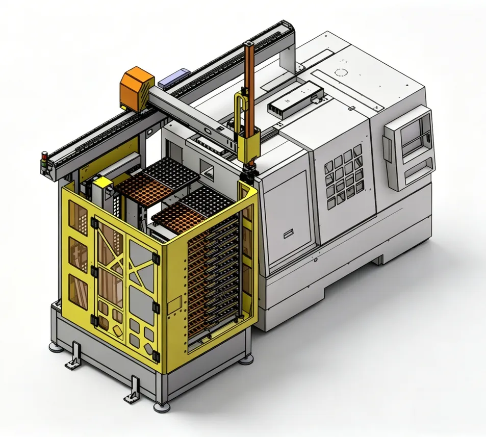 Gantry Robot for CNC Lathe