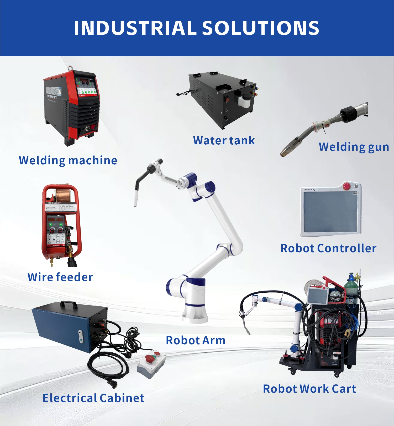 6 Axis Industrial Custom Welding Robot Arm CO2 MIG MAG Welding Robot Automatic Welding Robot Station
