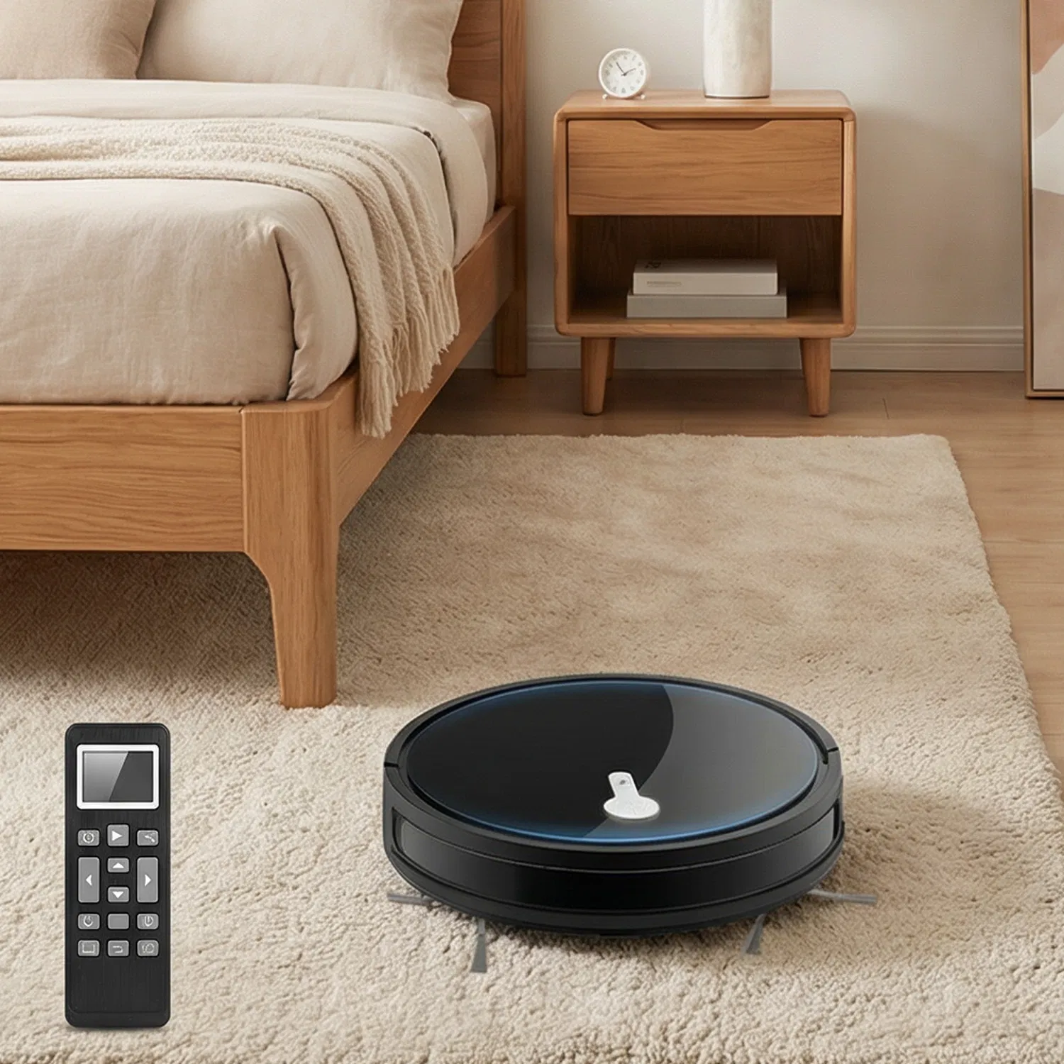Robot Vacuum Cleaner 2200PA Super Suction Electric Robotic Vacuum Mop Cleaning for Pet Hair, APP Control &amp; Laser Smart Navigation &amp; Precise Map &amp; 120min Runtime