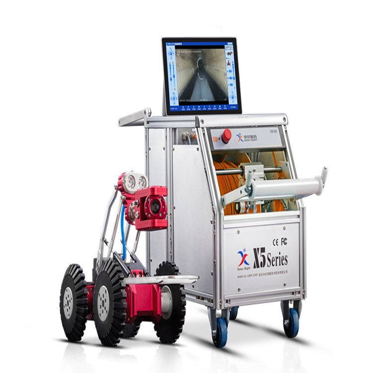 Drain and Snake Under Wells Inspection Crawler Robot Vehicle Inspection Pipe Camera