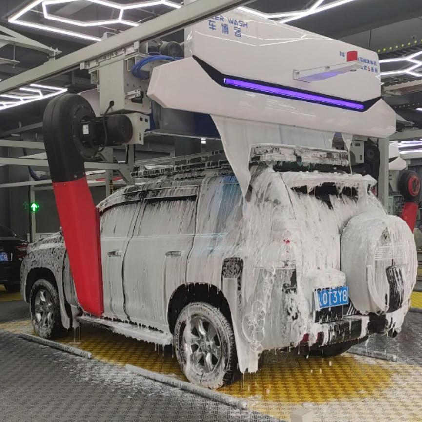 Laser Guided Auto Wash Ai Foam Car Wash Robotic Touchless Cleaner
