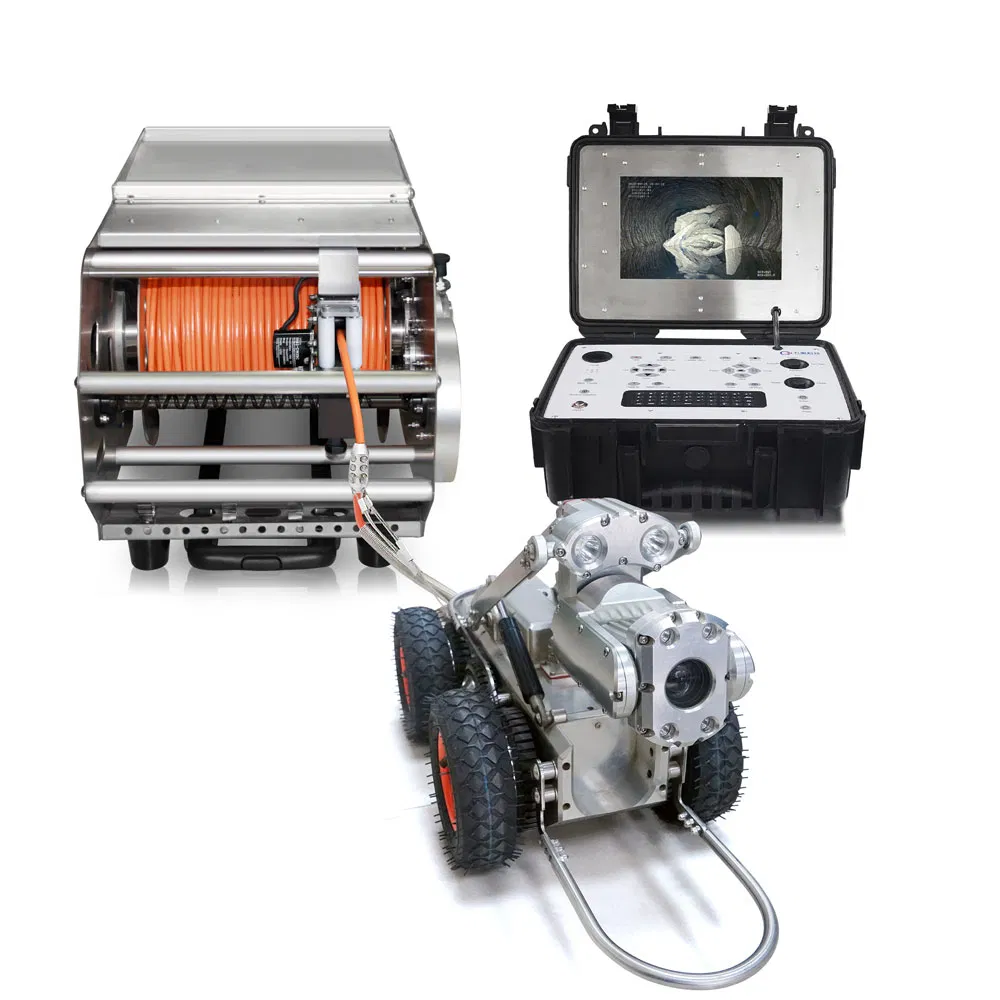 Steerable Drive Intelligence Sewer Video Inspection Crawler Tractor