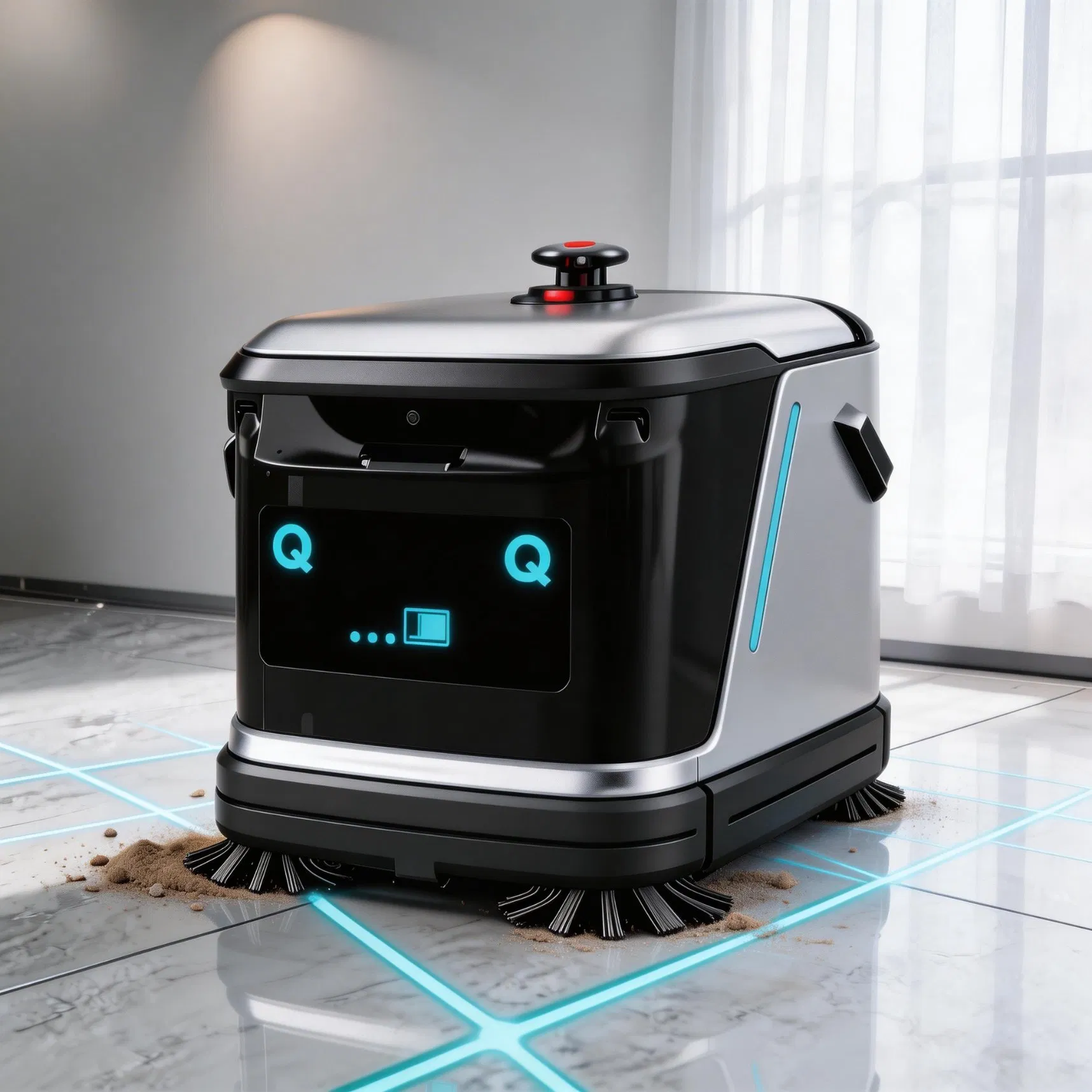 Premium Laser Navigation Automatic Intelligent Commercial Robotic Floor Cleaner