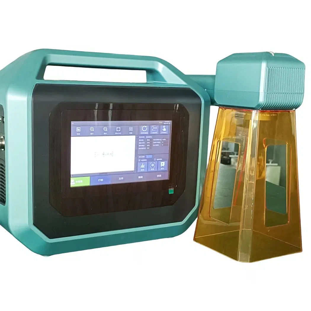 Ra Portable Handheld Fiber Laser Marker - 10W/20W Dual Power for Stainless Steel/Plastic/Ceramic Pattern Engraving (with Rotary Attachment for Cylindrical Objec