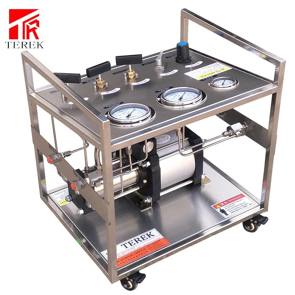 Terek Brand High Quality 100-800 Bar High Pressure Portable Gas Booster Unit for Cylinder Refilling Pressure Control Unit Compress Test Equipment