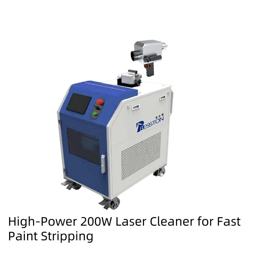 High-Power 200W Laser Cleaner for Fast Paint Stripping