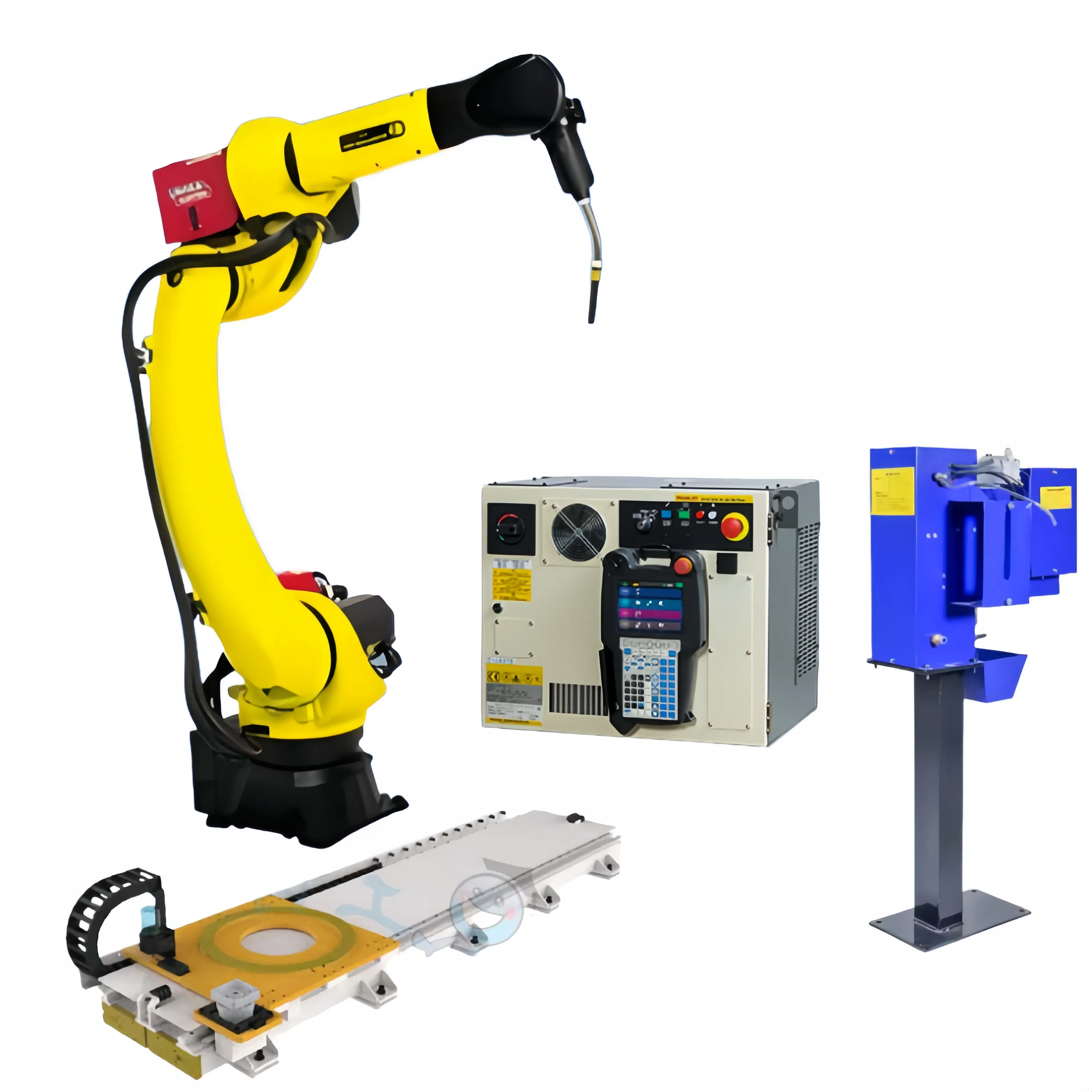 Fanuc M-20ID/25 Load 25kg 1831mm Low Spatter Thin Plates ≥1mm Arc Welding Robot Hollow Wrist with Rotary Positioner Megmeet Welding Power Source