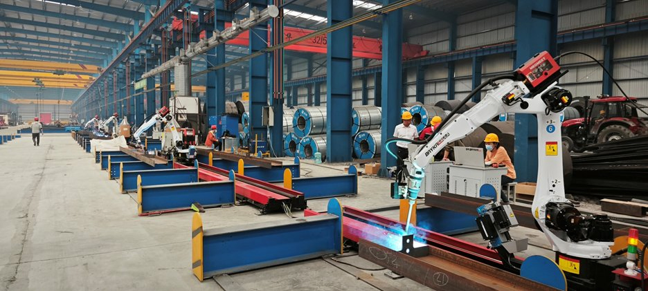 CNC Intelligent Fully Automatic Welding Robot Production Line Ground Rail Welding Machine Workstation with Robotic Arm MIG/TIG/MIG