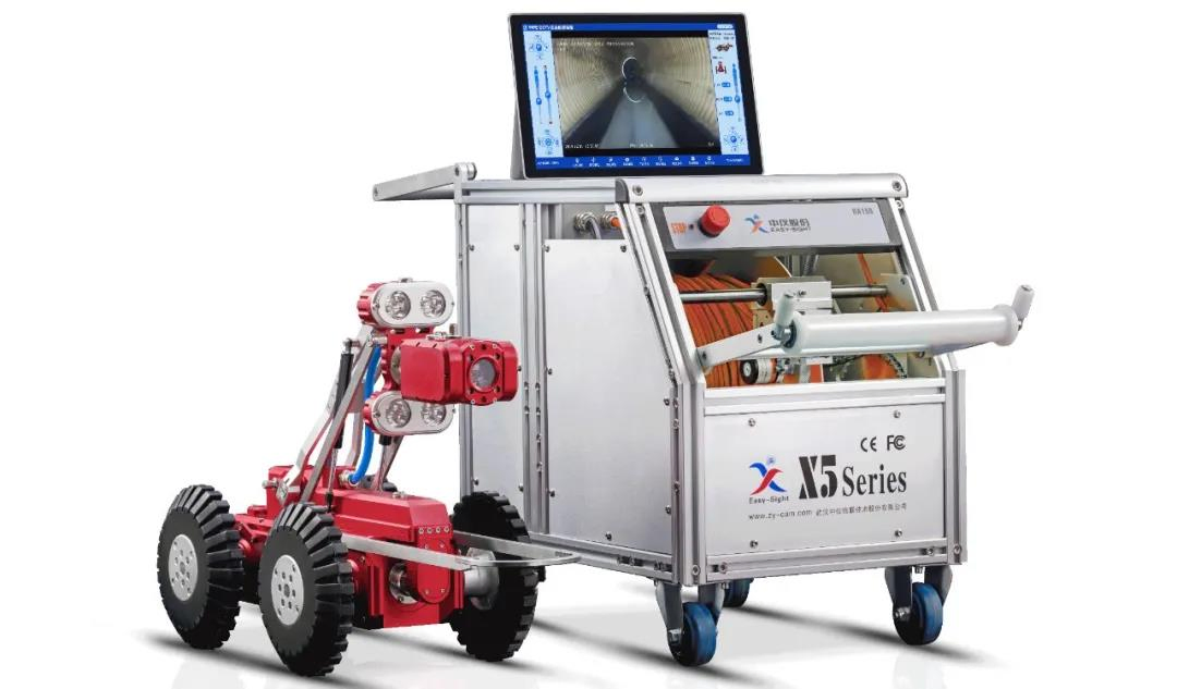 Sewer and Drain Pipe Inspection Crawler System Boroscope Solution