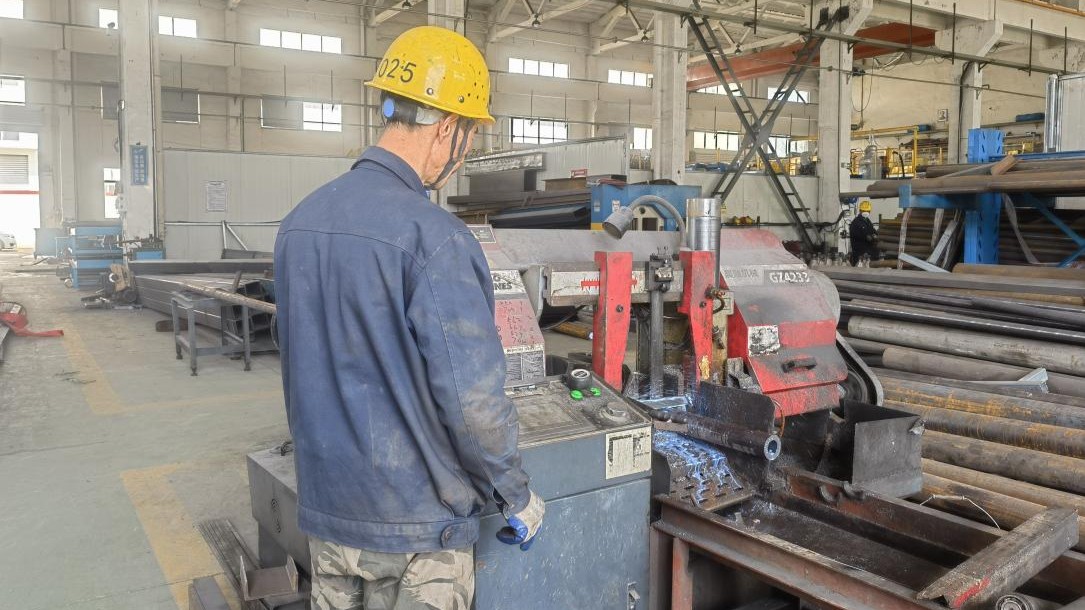 CNC cutting process in robot component production