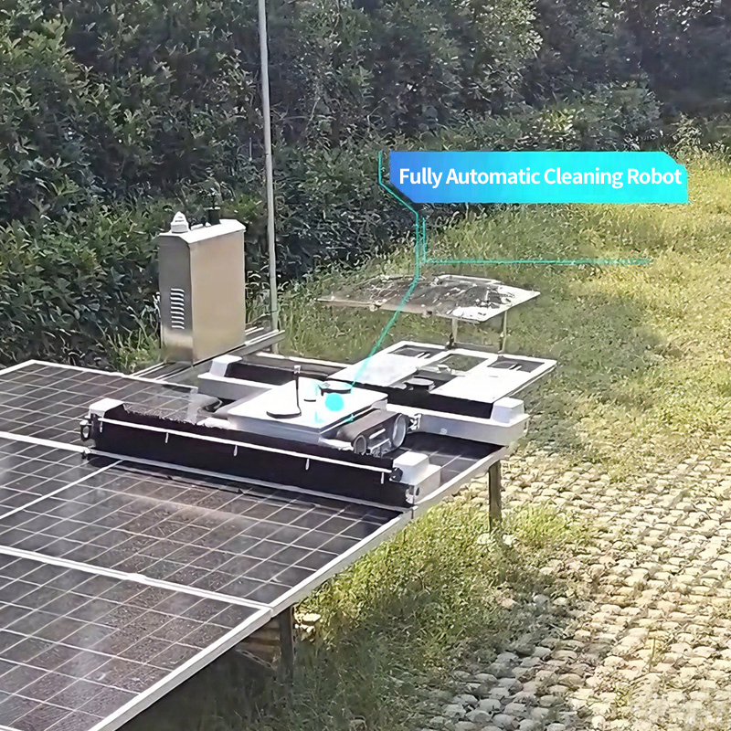 Crawler-Type Remote-Controlled Solar PV Panel Cleaner Cleaning Machine Robot with IP65 Protection Class