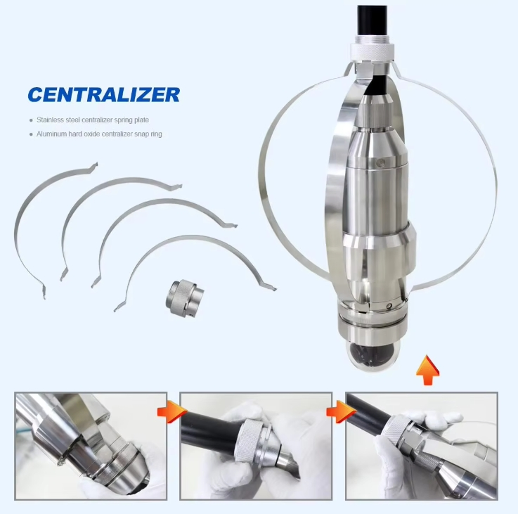 High-Performance CCTV Drain Inspection Crawler with LED Light