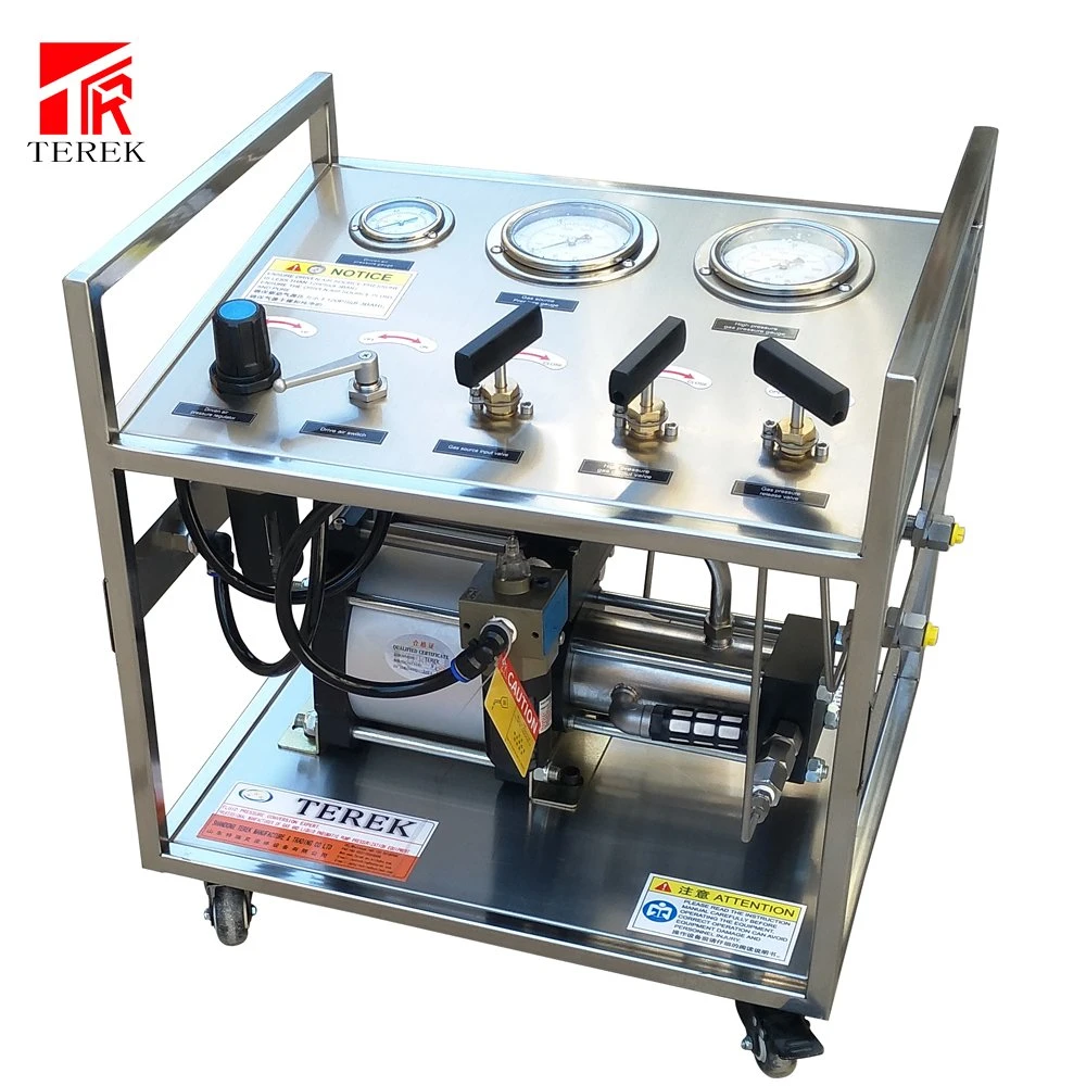 Terek Brand High Quality 100-800 Bar High Pressure Portable Gas Booster Unit for Cylinder Refilling Pressure Control Unit Compress Test Equipment