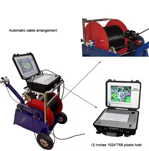 High-Performance CCTV Drain Inspection Crawler with LED Light