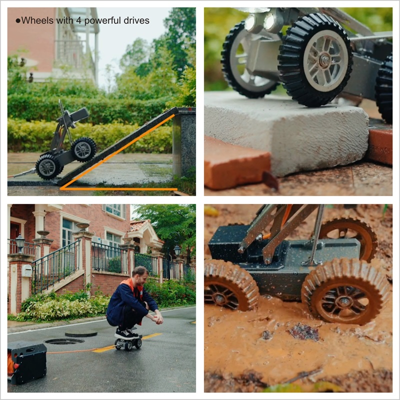 CCTV Plumbing Crawler Robotic Water Pipe and Wall Inspection Equipment Crawling Camera Manufacturer Pipe Inspection Robot Camera