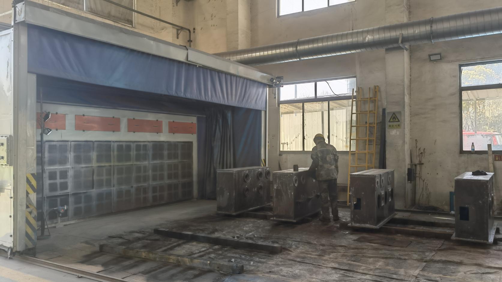 Surface spray coating for welding robot components