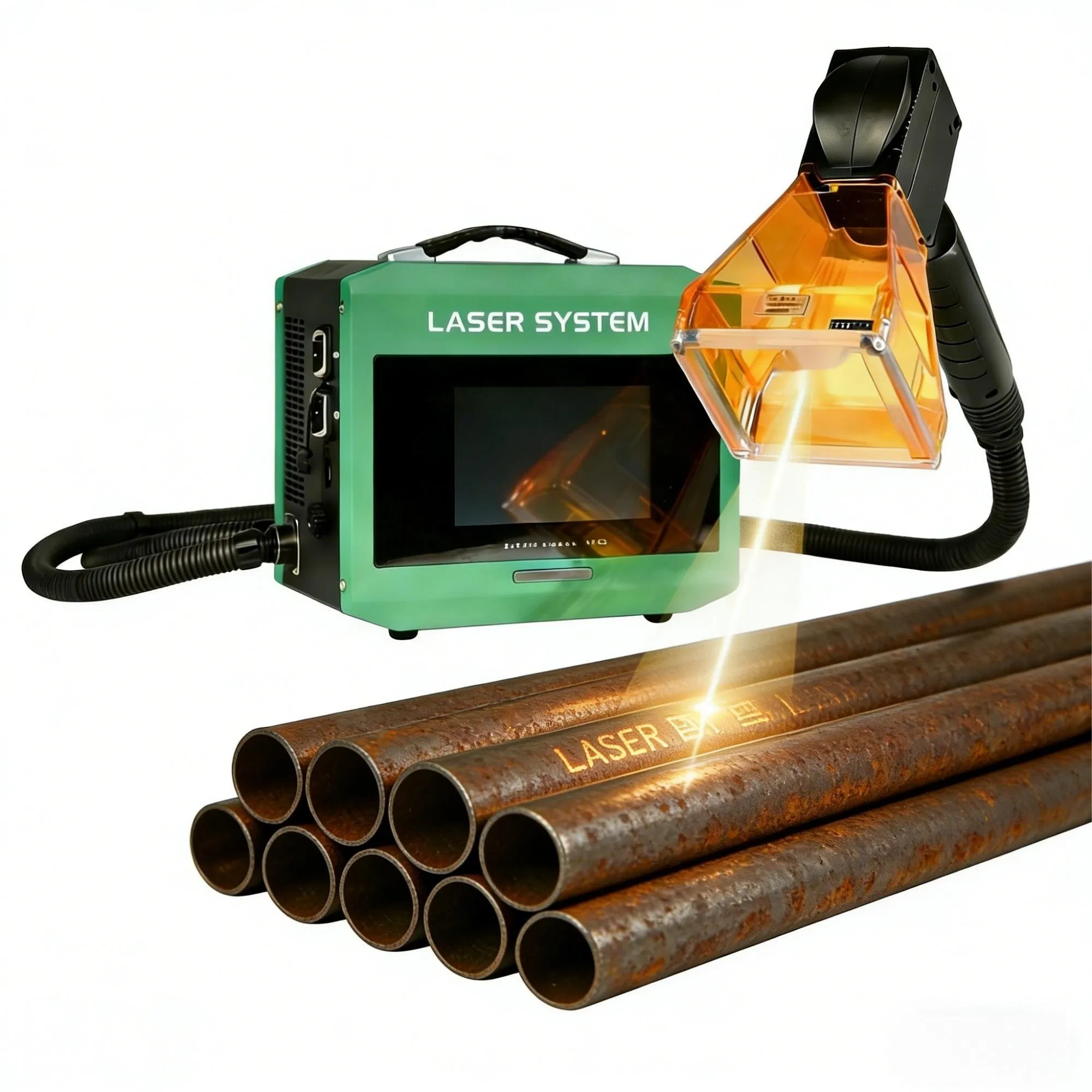 Constraction Handheld 20W Portable Laser Marker for Metal Foil Metal Tubes Work