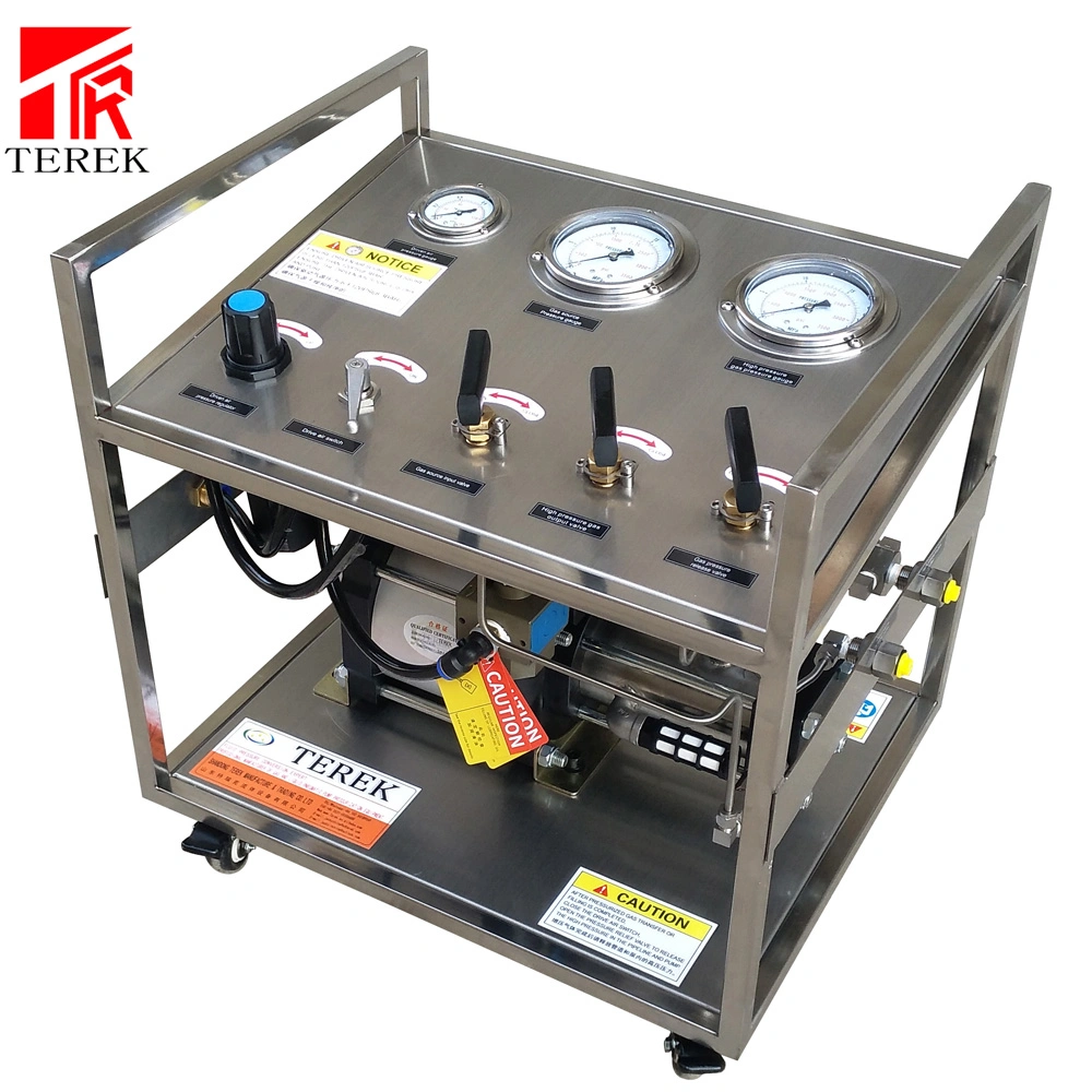 Terek Brand High Quality 100-800 Bar High Pressure Portable Gas Booster Unit for Cylinder Refilling Pressure Control Unit Compress Test Equipment