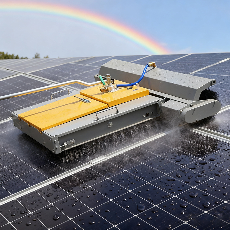All-Terrain Solar Cleaning Robot with Crawler Tracks for Uneven &amp; Sloped Terrains