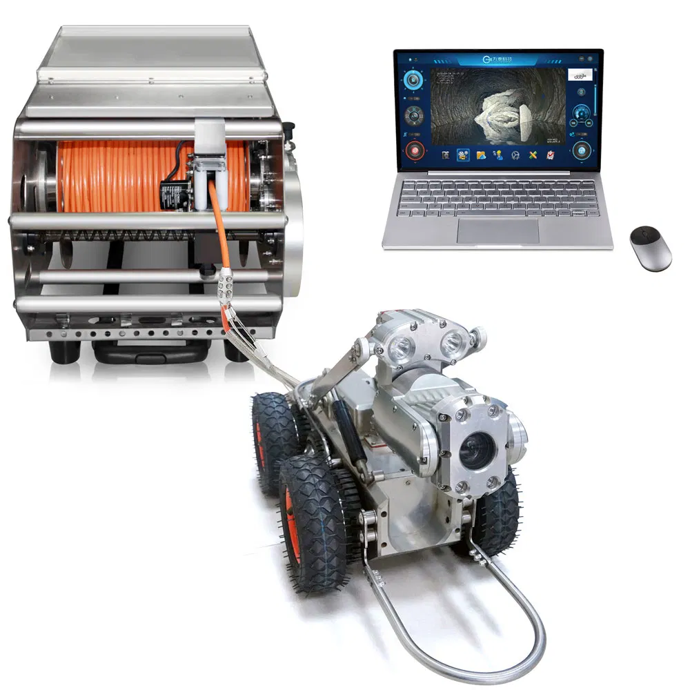 Steerable Drive Intelligence Sewer Video Inspection Crawler Tractor