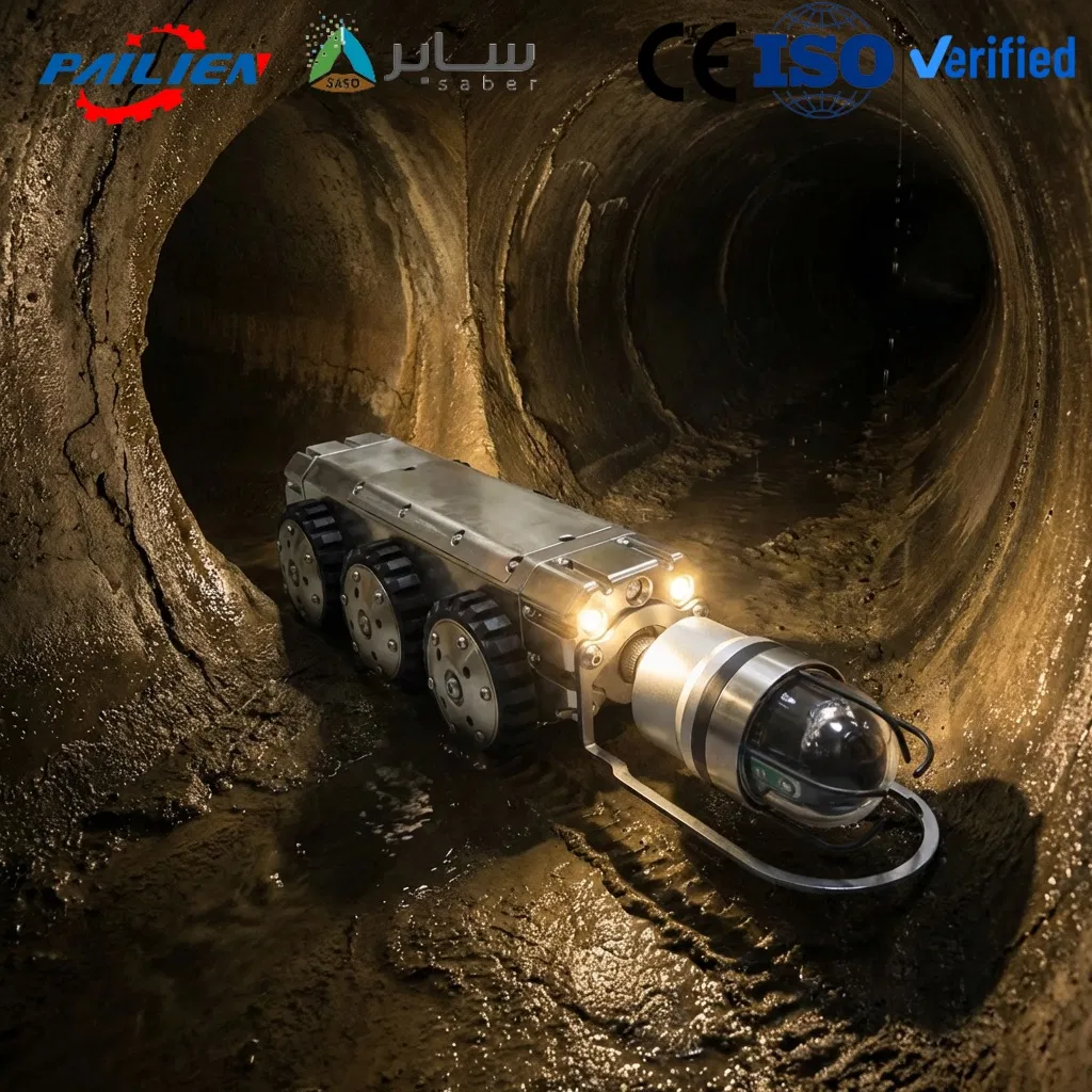 Industrial Robotic Crawler Pipe Inspection System with IP68 Waterproof &amp; DVR