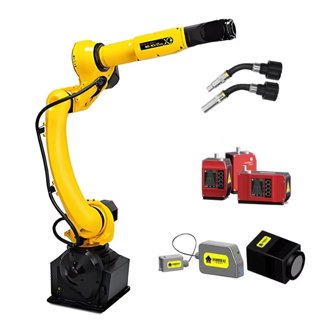 High Efficiency Fanuc Robot Arm M-10ID/10L Laser Welding Robot Intelligent Laser Welding Seam Tracking Raycus Laser Power Source