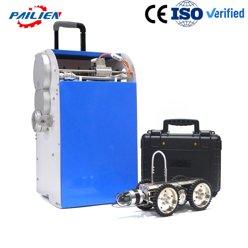 6-Wheel Pipe Crawler Robot for Sewer with Reel and 100m Cable Portable CCTV Drain Inspection Camera System