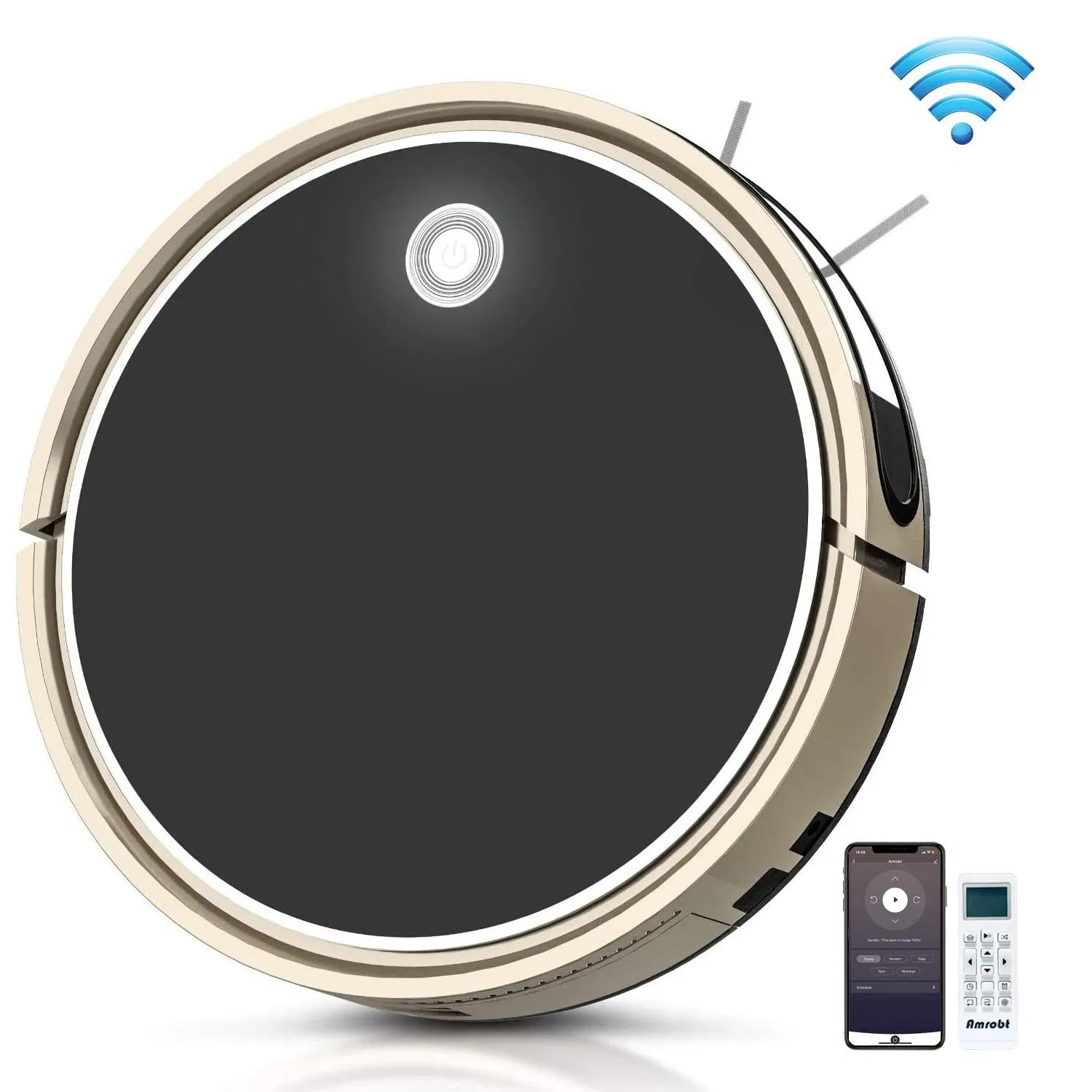 Robot Vacuum Cleaner 2200PA Super Suction Electric Robotic Vacuum Mop Cleaning for Pet Hair, APP Control &amp; Laser Smart Navigation &amp; Precise Map &amp; 120min Runtime