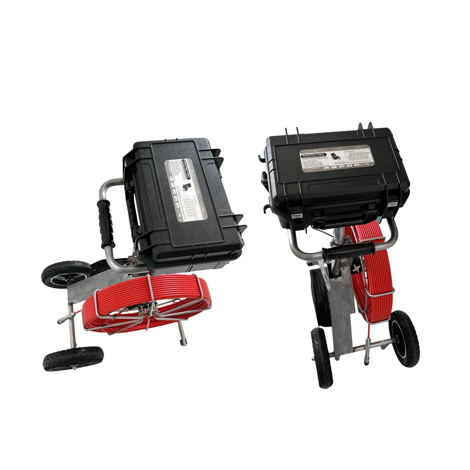 10 Inch Black Underground Pipe Inspection Crawler Hikvision CCTV