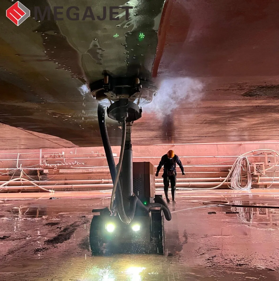 Submersible Hull Cleaning Robot for Dock Bottom Ship Cleaning