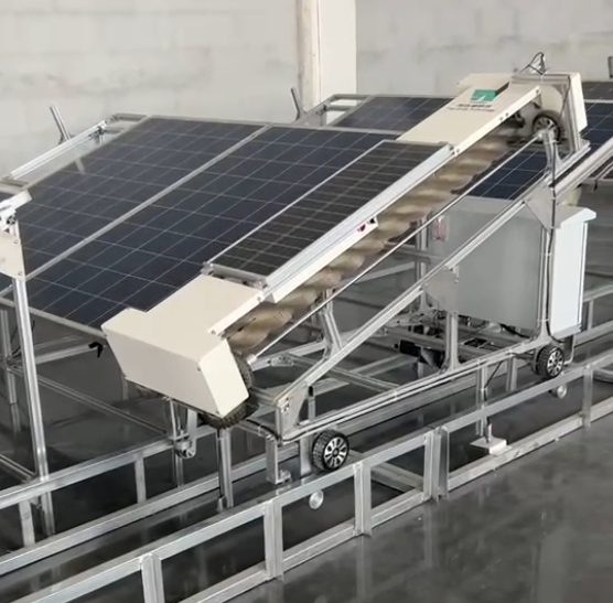 Smart Solar Panel Cleaning Machine Remote-Control Crawler Cleaning Robot for Photovoltaic Washing
