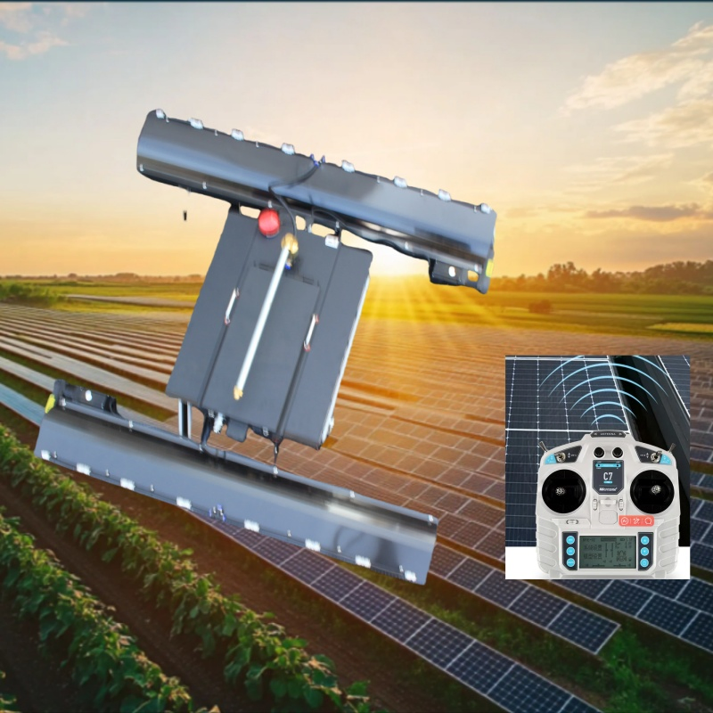 2025 New Design Anti-Fall Solar Cleaning Drone Automatic Crawler Robot