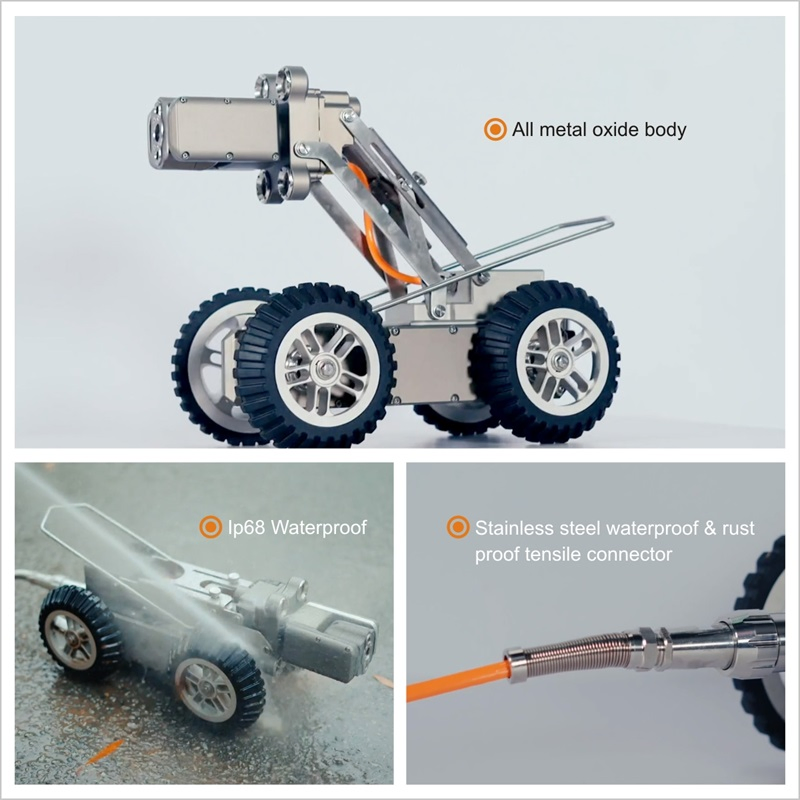 CCTV Plumbing Crawler Robotic Water Pipe and Wall Inspection Equipment Crawling Camera Manufacturer Pipe Inspection Robot Camera