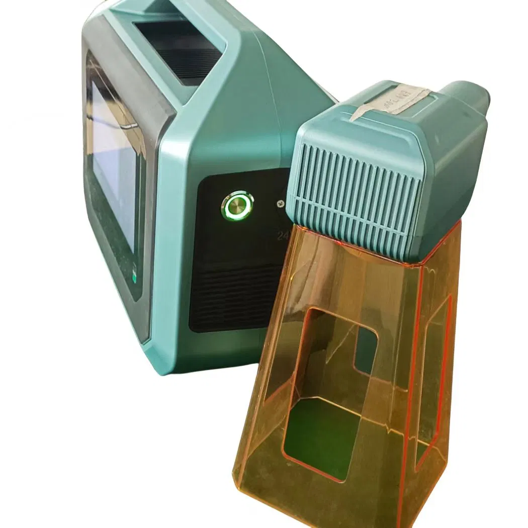 Ra Portable Handheld Fiber Laser Marker - 10W/20W Dual Power for Stainless Steel/Plastic/Ceramic Pattern Engraving (with Rotary Attachment for Cylindrical Objec