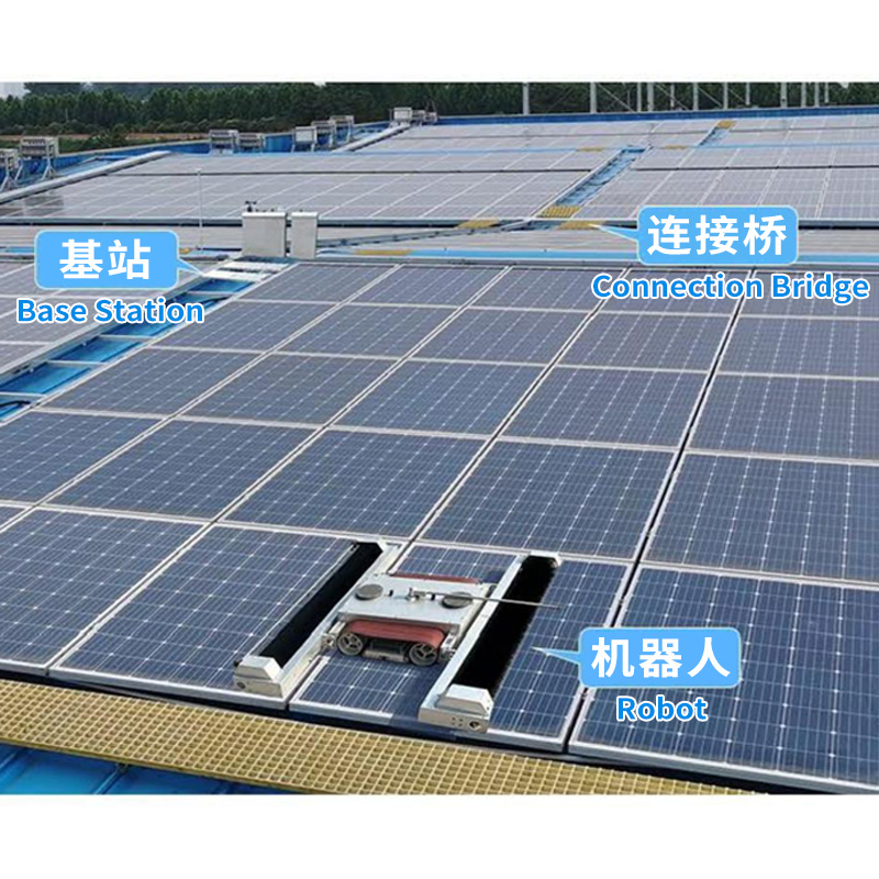 Crawler-Type Remote-Controlled Solar PV Panel Cleaner Cleaning Machine Robot with IP65 Protection Class