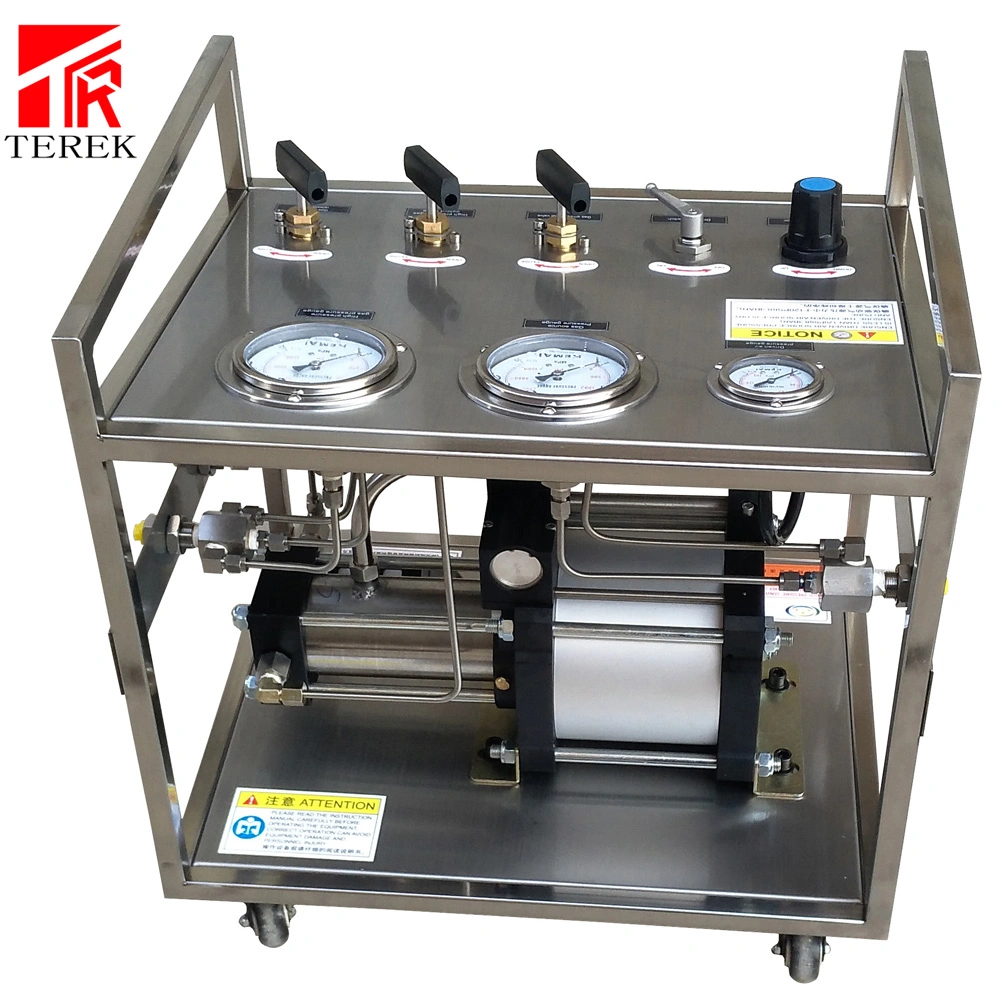 Terek Brand High Quality 100-800 Bar High Pressure Portable Gas Booster Unit for Cylinder Refilling Pressure Control Unit Compress Test Equipment